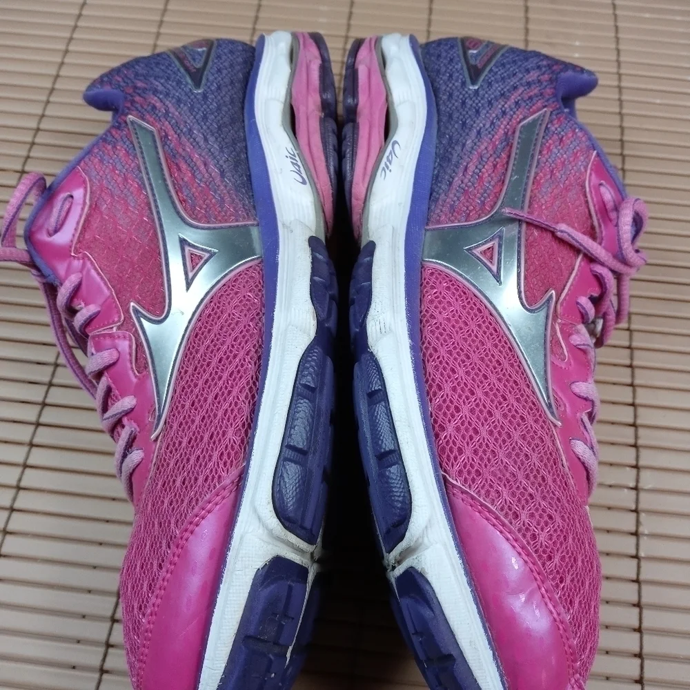 Mizuno Wave Rider 19 Womens Sz 11 Pink Purple Running Shoes J1GD160303 . 277.1pm